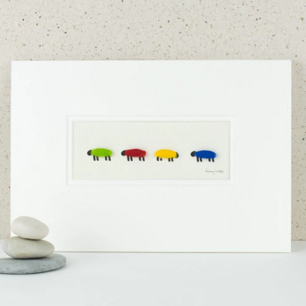 Bright Colourful Sheep Woollen Print