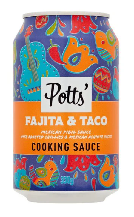 Potts Fajita Cooking Sauce in a Can
