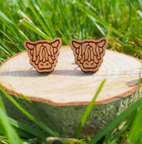 Highland Cow Stud Earrings