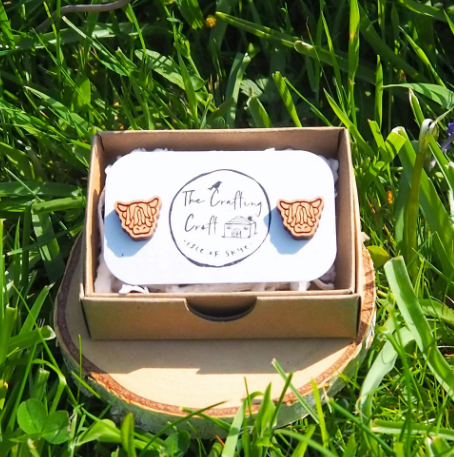 Highland Cow Stud Earrings