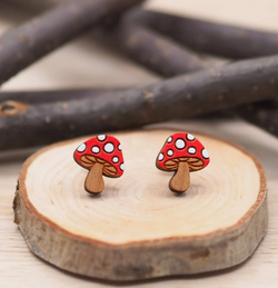 Mushroom Stud Earrings