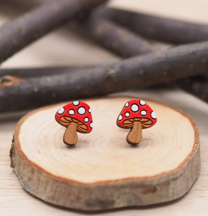 Mushroom Stud Earrings