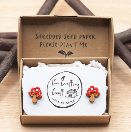 Mushroom Stud Earrings