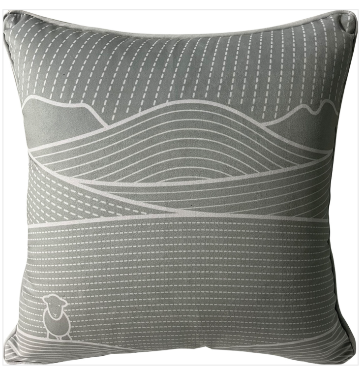 Herdy Line Cushion in Light Grey