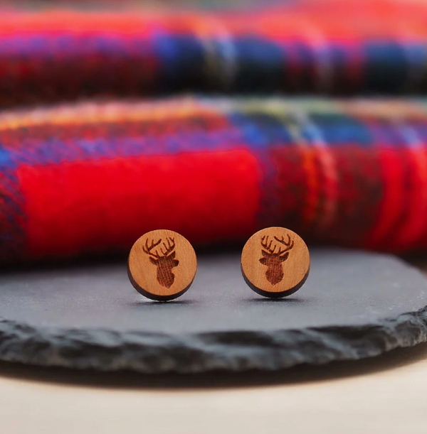 Stag Head Stud Earrings