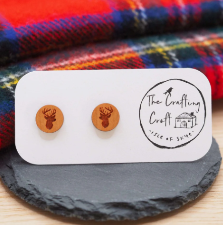 Stag Head Stud Earrings