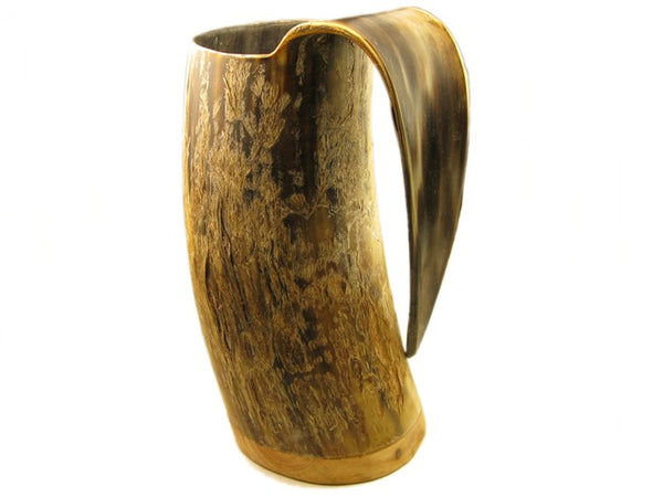 Viking Cow Horn Mug with Tapered Handle
