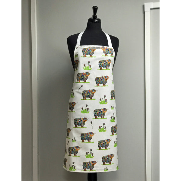 Multicoloured Highland Cow Apron