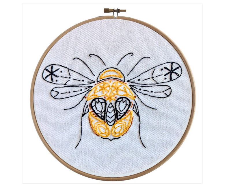 Bee Embroidery Hoop Kit