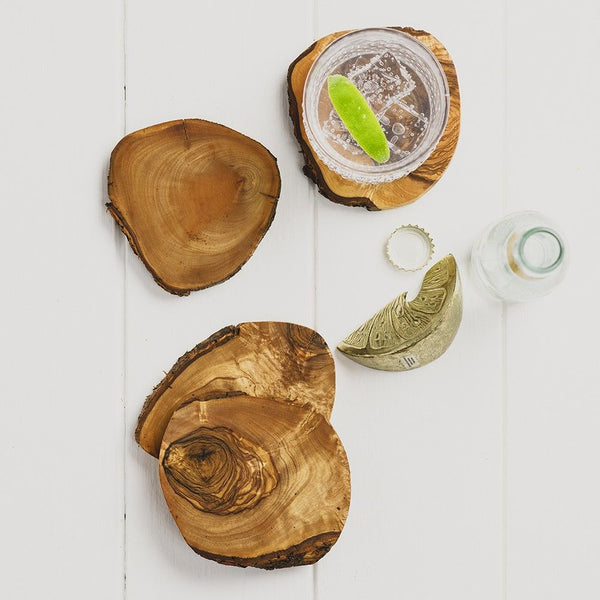 Olive Wood Coaster Set of 4