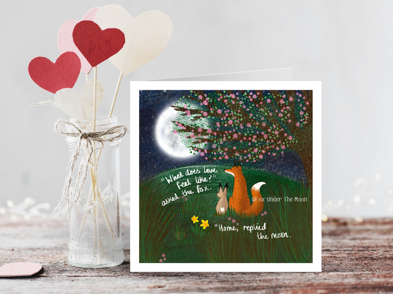 Home - Fox under the Moon Greetings Card