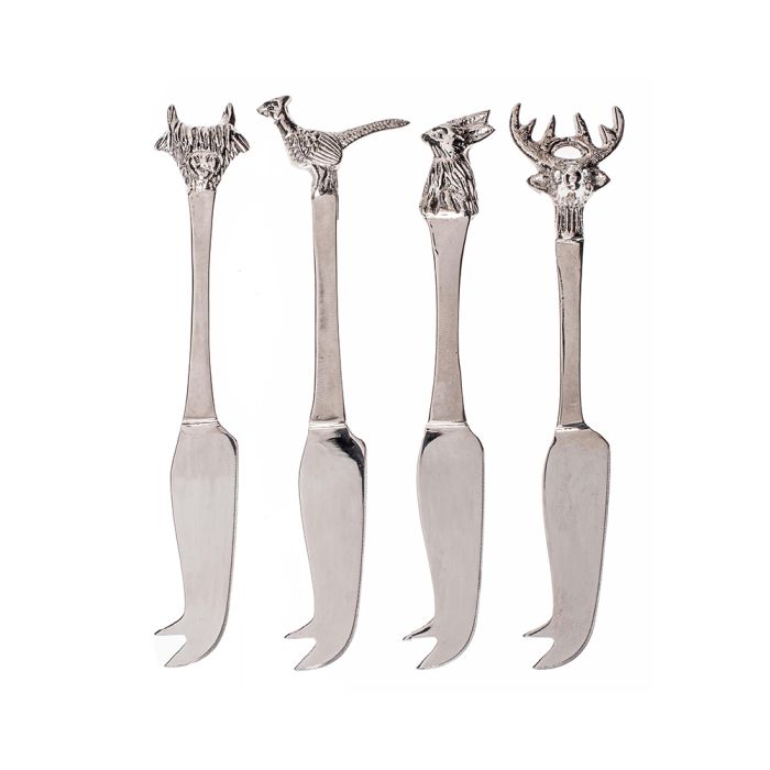 4 Mini Country Animal Cheese Knives