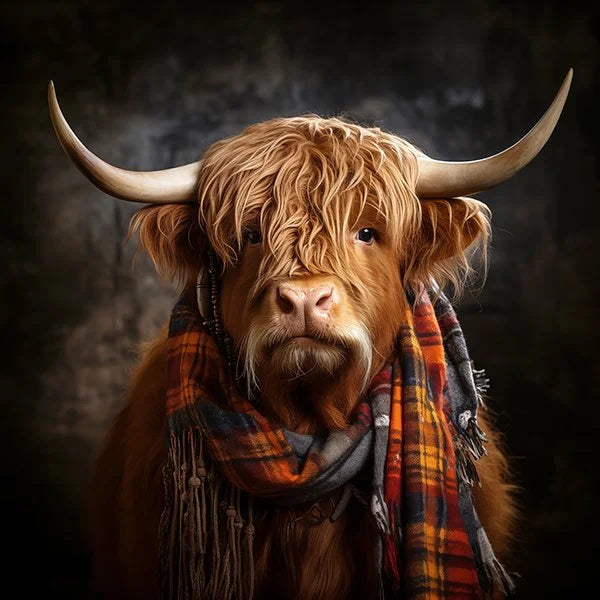 Kieran the Highland Cow Canvas