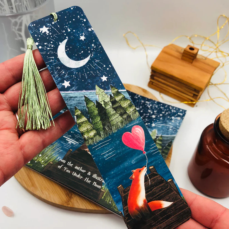 Fox Bookmark - Fox Under the Moon