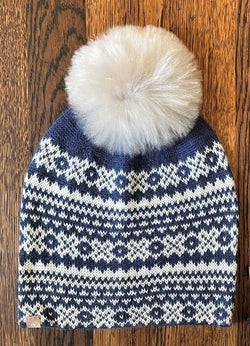 Alpaca Fair Isle Pom Pom Hat by Samantha Holmes