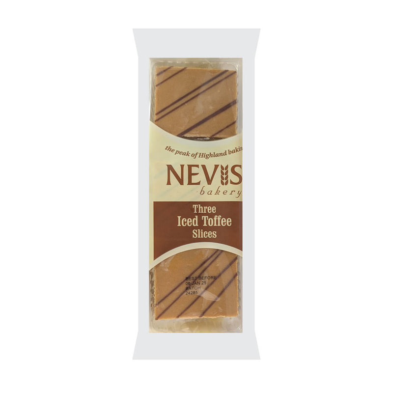 Iced Toffee Cake Slices - Three Pack