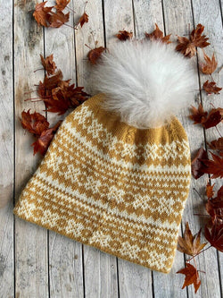 Alpaca Fair Isle Pom Pom Hat by Samantha Holmes