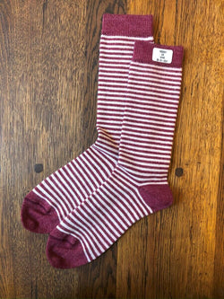 Ladies Stripey Alpaca Socks by Samantha Holmes