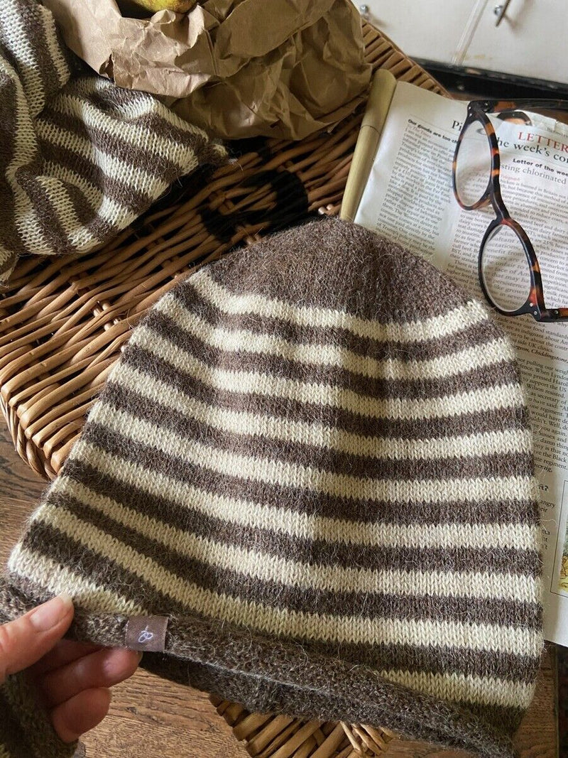Alpaca Striped Jersey Hat