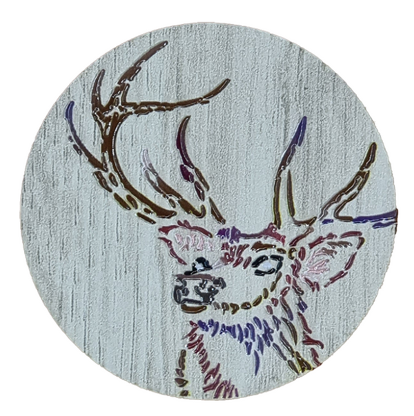 Stag Wooden Magnet
