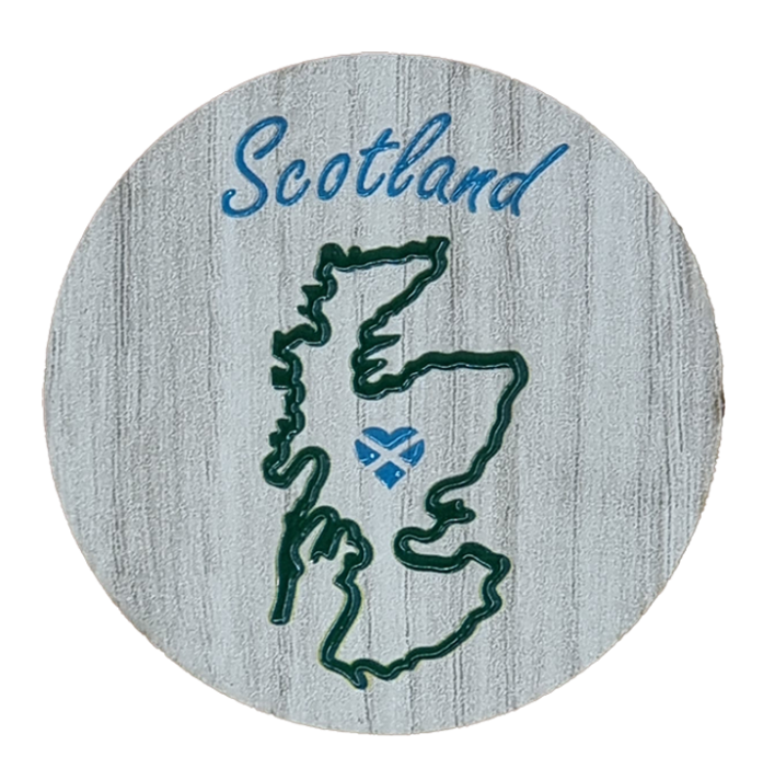 Scotland Map Wooden Magnet