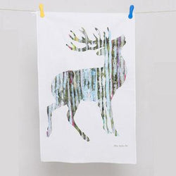 Silver Stag Tea Towel