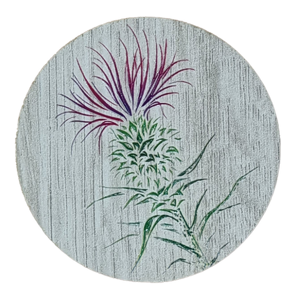 Thistle Wooden Magnet