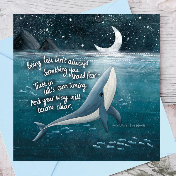Find Your Way - Fox under the Moon Greetings Card