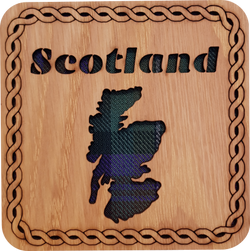 Scotland Map Square Coaster