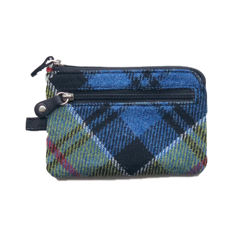 Key & Coin Case in Ancient Colquhoun Tweed and Leather - Luss General Store