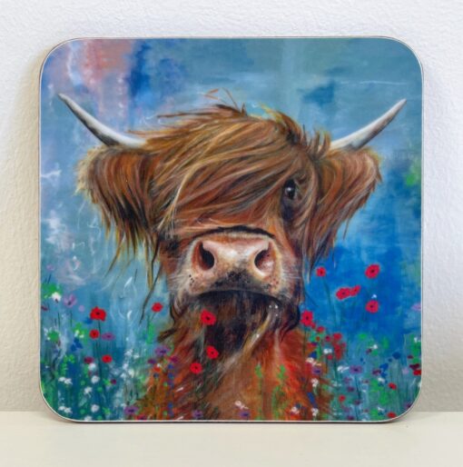 Highland Cow Coaster by Pankhurst Gallery