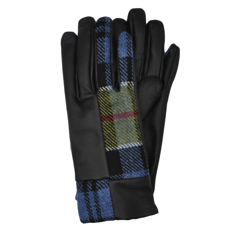 Roxburgh Gloves in Ancient Colquhoun Tweed & Black Leather