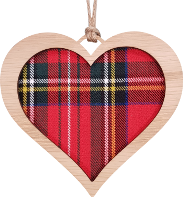 Heart Hanging Tartan Plaque