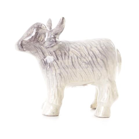 Brushed Silver Highland Cow XL 14cm