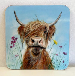 Highland Cow Coaster by Pankhurst Gallery