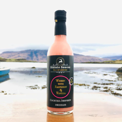 Whisky with Raspberry and Vanilla Dessert Sauce by Slainte Sauces