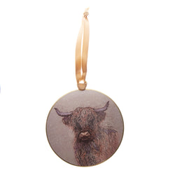Highland Cow Enamel Decoration by Tinker Tailor