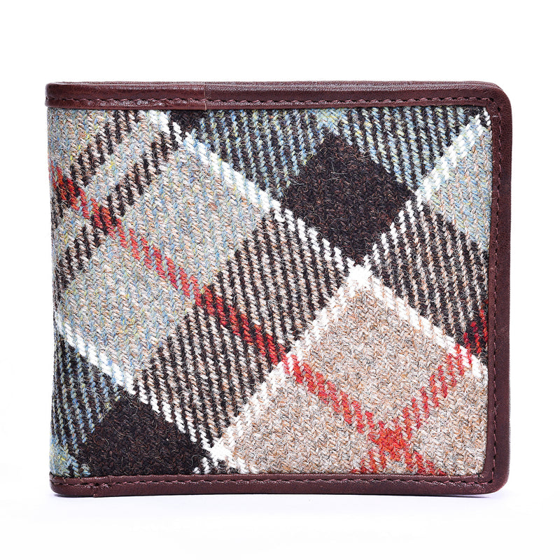 Card Wallet in Weathered Colquhoun Tweed and Leather - Luss General Store