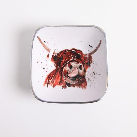 Highland Cow Design Enamelware by Meg Hawkins