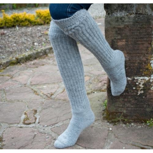 Alpaca Chunky Knee High Socks by Samantha Holmes