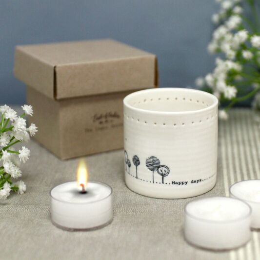 Tea Light Holder - Happy Days