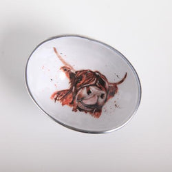 Highland Cow Design Enamelware by Meg Hawkins