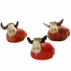 Mini Highland Cow Ceramic Sculpture