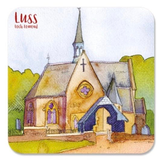 Luss Church Coaster by Emma Ball