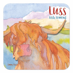 Luss Highland Cow Coaster by Emma Ball