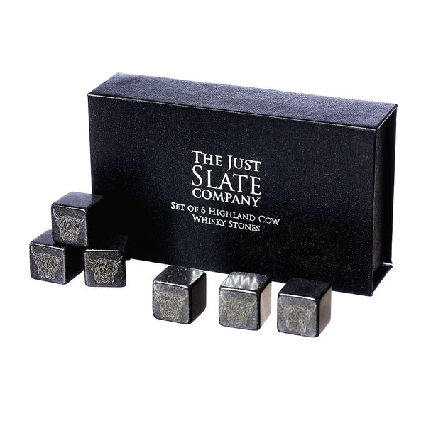 Highland Cow Engraved Whisky Stones - Set of 6