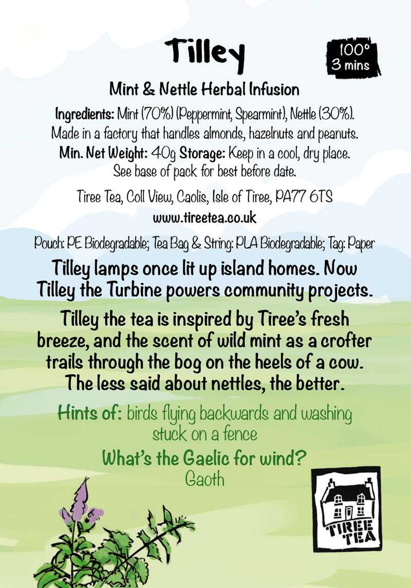 Tilley Mint & Nettle Herbal Infusion by Tiree Tea